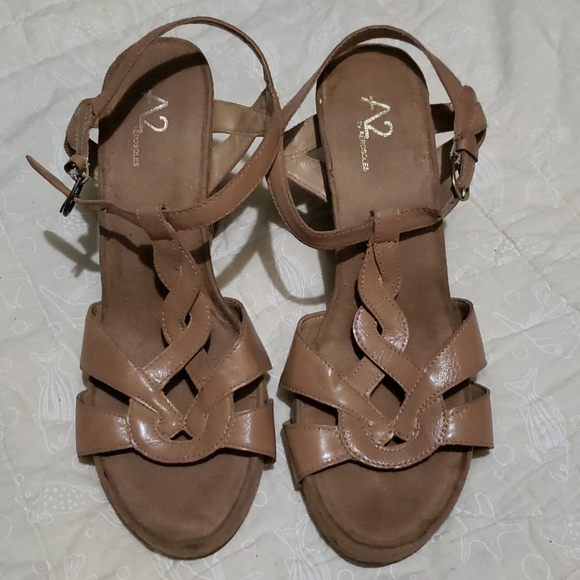 A2 By Aerosoles Shoes - Tan Aerosole wedges